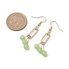 Imitation Jade Glass Dangle Earrings EJEW-JE05924-03-3