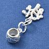 925 Sterling Silver European Beads STER-S009-01D-S-2