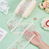 Polyester Embroidered Lace Ribbon OCOR-WH0090-034A-3