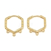 Brass Huggie Hoop Earring Findings KK-H292-37G-02-1