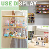 2-Tier Transparent Acrylic Wall-Mounted Action Figures Display Cases with Sliding Lid ODIS-WH0020-95-6