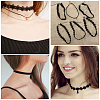 6Pcs 6 Styles Gothic Flower Lace Choker Necklaces for Women NJEW-SC0001-76-7