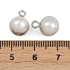 Natural Pearl Round Charms KK-D423-08P-3