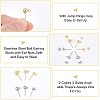 DICOSMETIC 40Pcs 4 Style 304 Stainless Steel Ear Stud Components STAS-DC0001-36-3