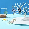 5Pcs 5 Styles Woven Net/Web with Wing Pendant Keychain KEYC-FZ00023-6