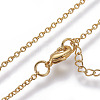 Brass Cubic Zirconia Pendant Necklaces NJEW-O117-02G-4