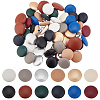 BENECREAT 72Pcs 12 Colors 1-Hole PU Leather Buttons DIY-BC0006-43-1