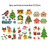 Christmas Theme PET Heat Transfer Film Logo Stickers Set DIY-WH0230-059-2