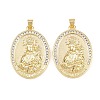 Brass Micro Pave Clear Cubic Zirconia Pendants KK-L275-59G-02-1