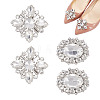 ARRICRAFT 2 Pairs 2 Style Glass Rhinestone Shoe Decorations AJEW-AR0001-78B-1