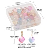 32Pcs 8 Style Transparent Spray Painted Glass Pendants GLAA-YW0001-58-4