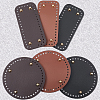 6Pcs 6 Styles Rectangle and Round PU Leather Knitting Crochet Bags Nail Bottom Shaper Pad DIY-CL0002-18-6