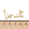 Brass Micro Pave Cubic Zirconia Pendants KK-U058-08G-02-3
