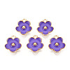 Light Gold Plated Alloy Enamel Pendants ENAM-R136-16D-3