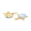Real 18K Gold Plated Brass Micro Pave Clear Cubic Zirconia Pendants X-KK-D004-05G-C-3