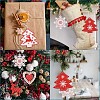 Christmas Theme Wooden Pendants Decorations DIY-TA0001-38-5