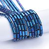 Electroplate Glass Beads Strands EGLA-K014-B-FP08-2