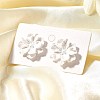 Alloy & 925 Sterling Silver & Acrylic Stud Earrings EJEW-Q013-09A-1