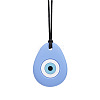 Teardrop with Evil Eye Food Grade Eco-Friendly Silicone Pendants PW-WG15AD8-06-1