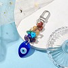 Blue Evil Eye Lampwork Pendant Decooration HJEW-JM01969-05-2