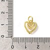 Brass Micro Pave Clear Cubic Zirconia Pendants KK-M297-14G-3