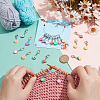 20Pcs 10 Styles Fruit Handmade Polymer Clay Pendant Stitch Markers HJEW-NB00048-3