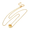 Brass Pave Cubic Zirconia Birth Stone Constellation Pendant Cable Chain Necklaces LS-NJEW-D334-01G-04-4