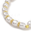 Rack Plating Brass & ABS Plastic Pearl Beads Beaded Necklaces for Women NJEW-C059-13G-2