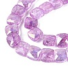 Electroplate Transparent Crackle Glass Beads Strands EGLA-Q135-02A-B05-3