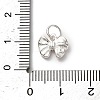 925 Sterling Silver Pearl Pink Enamel Charms STER-C014-01A-S-3