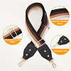 Stripe Pattern Cotton Fabric & PU Leather Bag Straps FIND-WH0001-55C-3