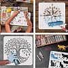 Large Plastic Reusable Drawing Painting Stencils Templates DIY-WH0202-412-4