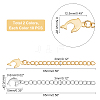 20Pcs 2 Colors 304 Stainless Steel Chain Extender STAS-UN0030-40-5