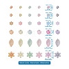 300Pcs 6 Style Transparent Acrylic Bead Caps TACR-CD0001-03-8
