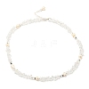 Natural Pearl & Natural Quartz Crystal Chip Beaded Necklaces NJEW-M214-04P-1