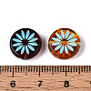 Painted Transparent Acrylic Beads OACR-T029-03E-3