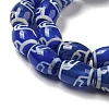 Blue Tibetan Style dZi Beads Strands TDZI-NH0001-C02-01-4