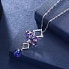 925 Sterling Silver Pendant Necklaces NJEW-BB30722-6