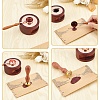 Brass Wax Seal Stamps with Rosewood Handle AJEW-WH0412-0065-3