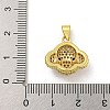 Rack Plating Brass Micro Pave Cubic Zirconia Pendants KK-G513-37G-3