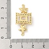 Rack Plating Brass Pave Clear Cubic Zirconia Connector Charms KK-A190-09G-3