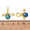 Brass Micro Pave Cubic Zirconia Pendants KK-D390-04G-3