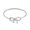 Adjustable Bowknot Brass Torque Bangles for Women BJEW-Z074-01P-2