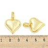 Heart Rack Plating Brass Clear Cubic Zirconia Pendants KK-M291-11G-3