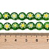 Handmade Millefiori Glass Flat Round Bead Strands LK-P011-21-2