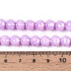 Anti-Tarnish Electroplate Glass Beads Strands GLAA-N056-8mm-03-4