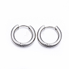 Tarnish Resistant 202 Stainless Steel Huggie Hoop Earrings A-EJEW-F111-14mm-P-1