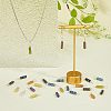 36Pcs 9 Styles Natural Mixed Gemstone Pendants PALLOY-AB00131-5