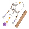 Alloy Bat Spider & Iron Moon Suncatcher HJEW-TA00493-3