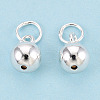 925 Sterling Silver Round Ball Charms STER-T008-25S-01-1